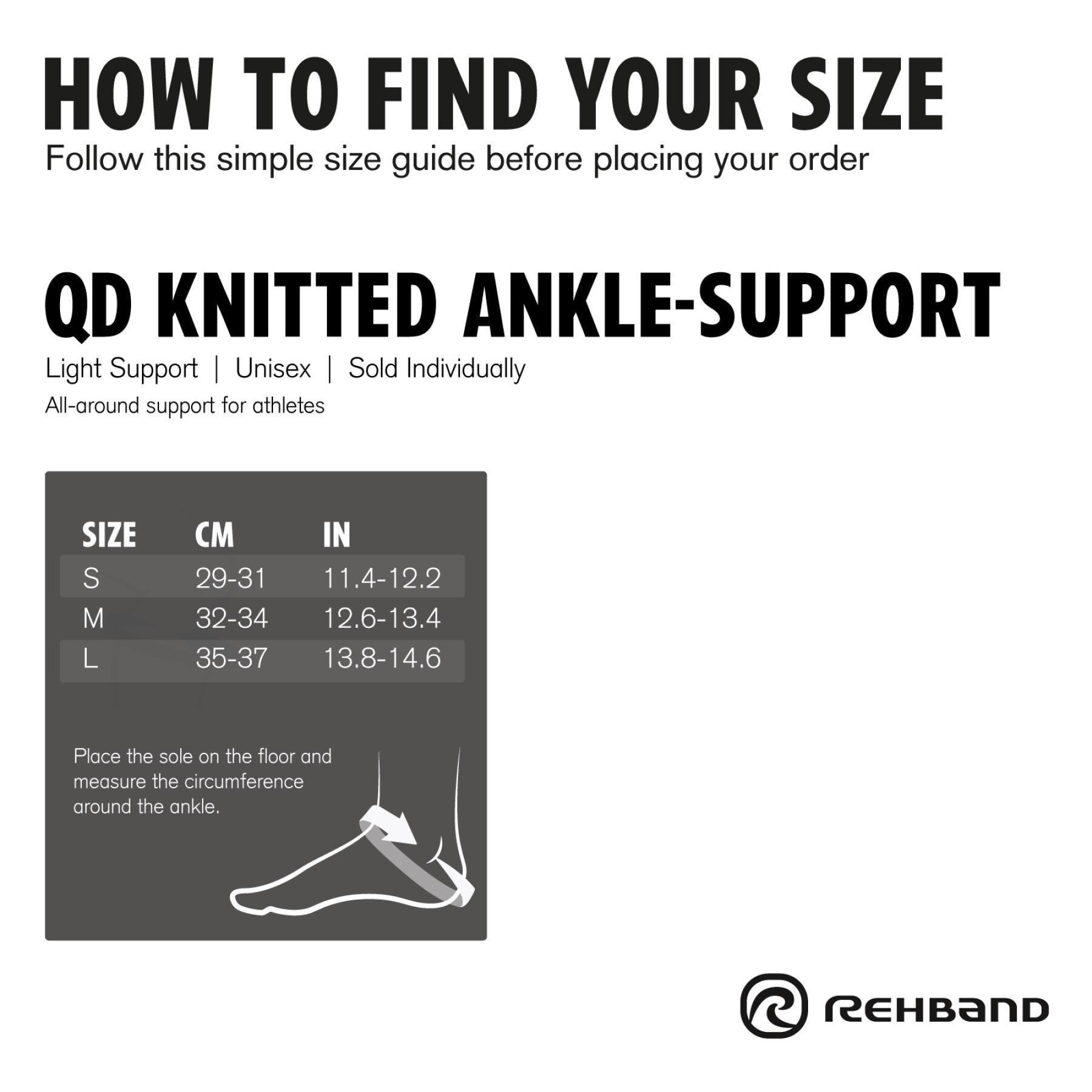 Supporto per la caviglia in maglia Rehband Qd line