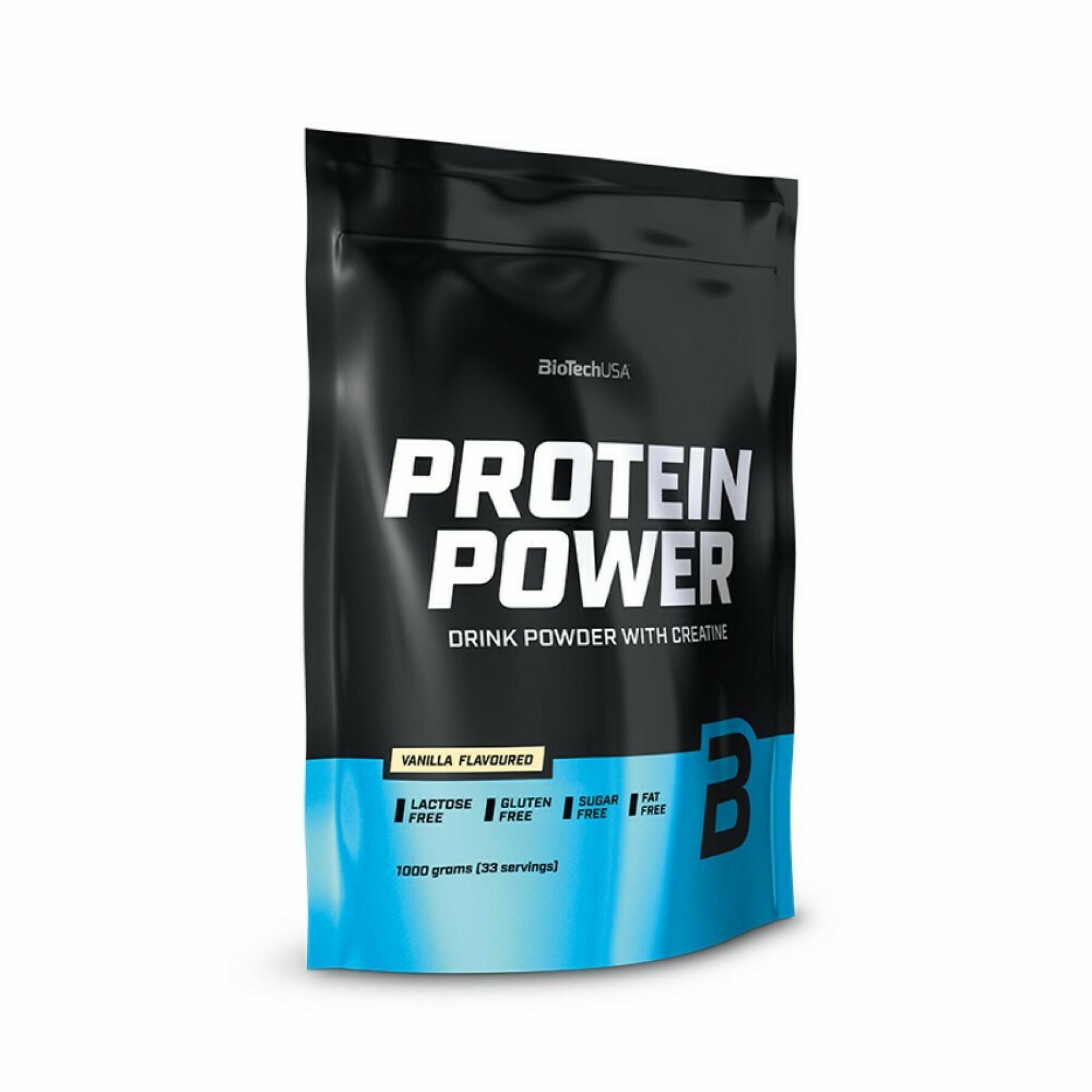 Confezione da 10 sacchetti di proteine Biotech USA power - Vaniglia - 1kg