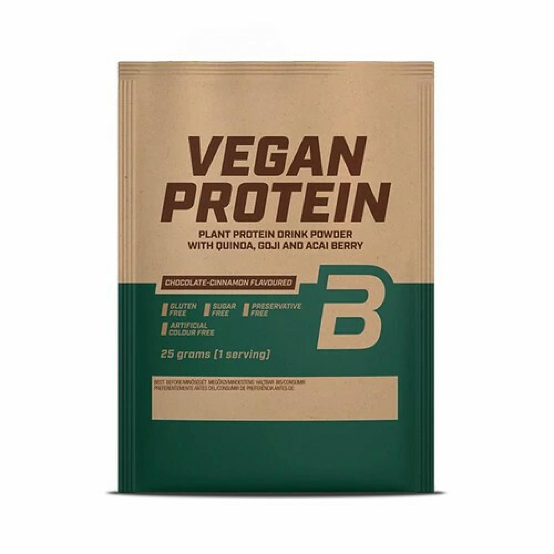 50 pacchetti di proteine vegane Biotech USA - Cioccolato -cannella - 25g
