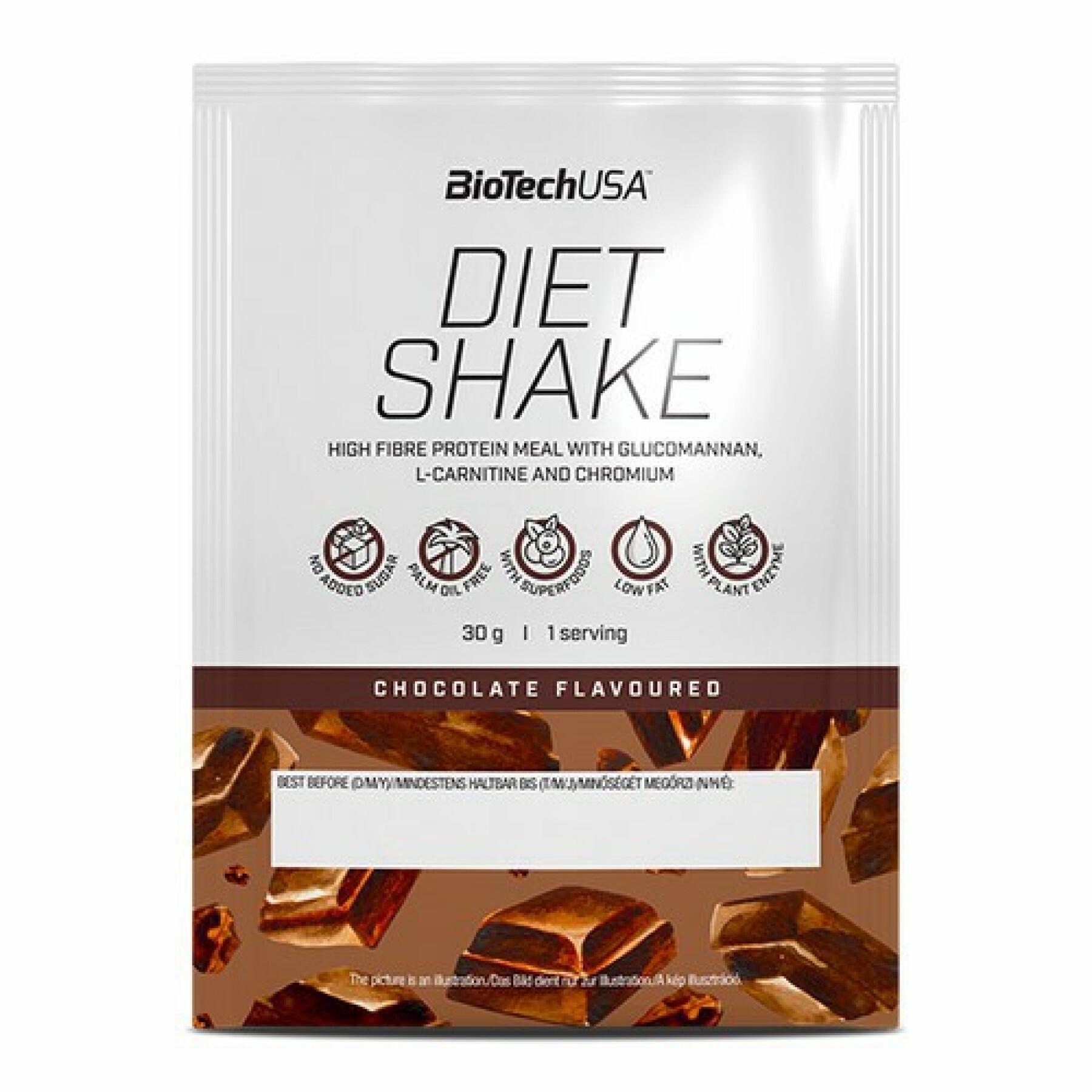 Confezione da 50 bustine di proteine Biotech USA diet shake - Chocolate - 30g