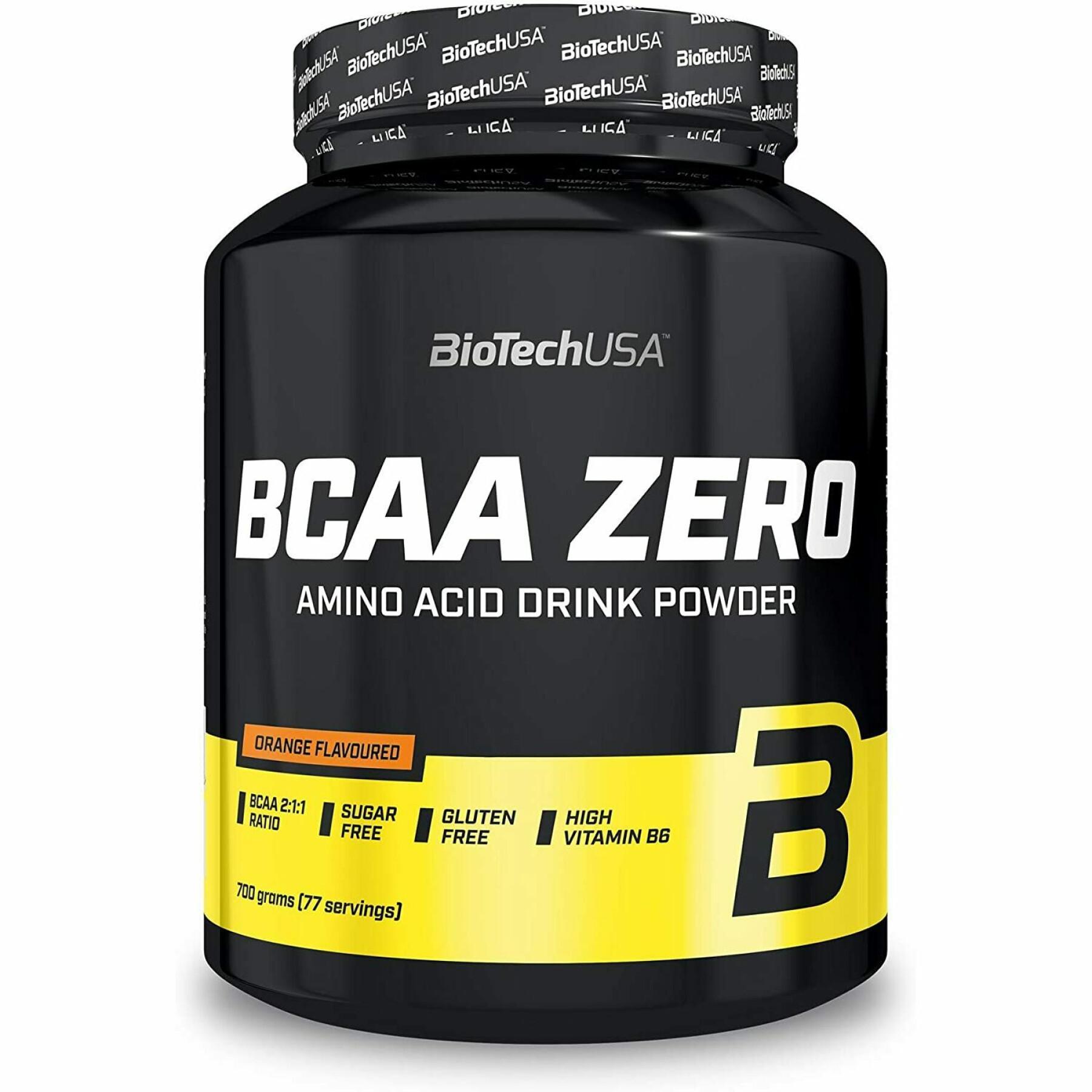 Confezione x 6 aminoacidi Biotech USA bcaa zero - Orange - 700g