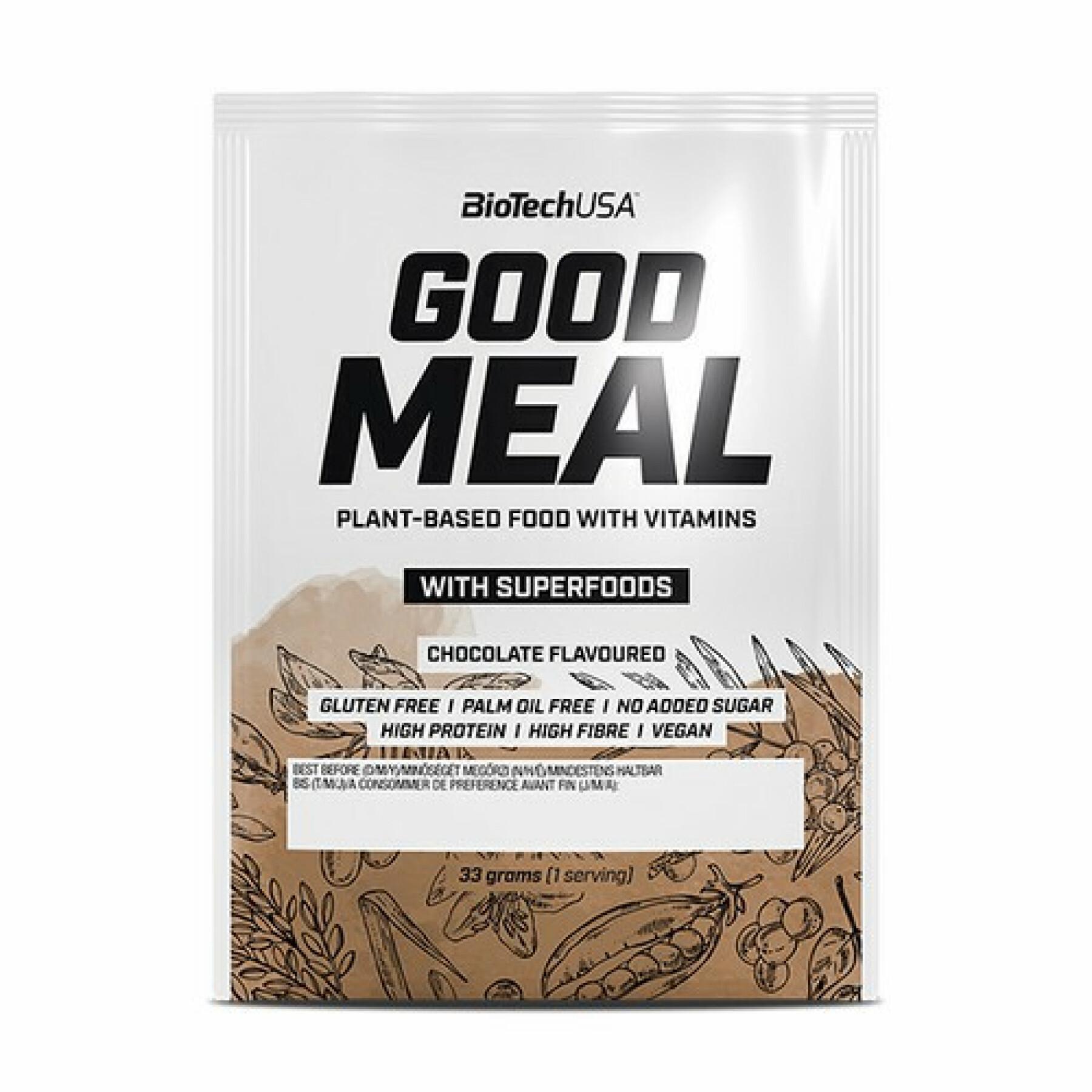 Confezione da 10 sacchetti di snack Biotech USAgood Meal - Chocolate - 1kg