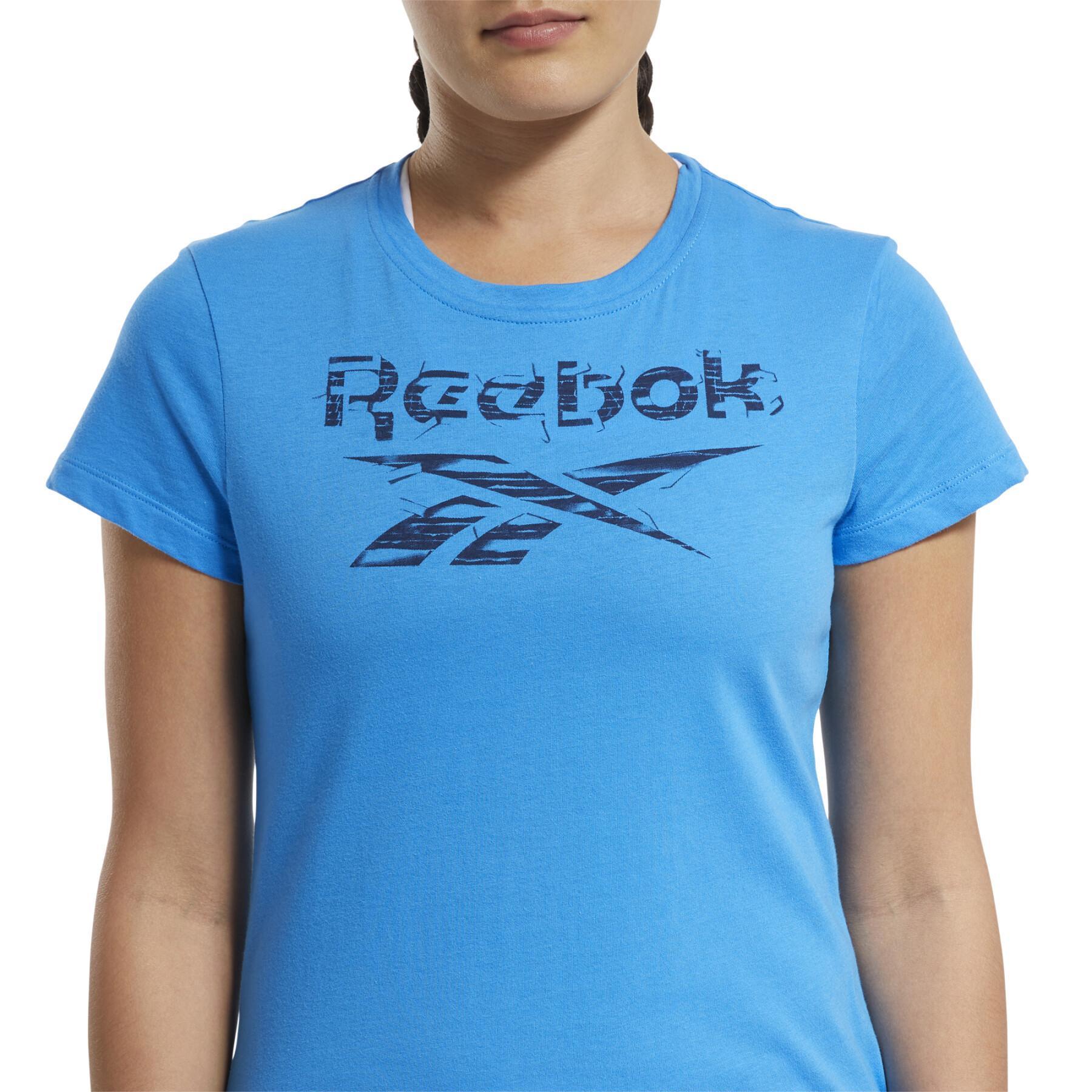 Maglietta da donna Reebok Training Essentials Stacked Logo