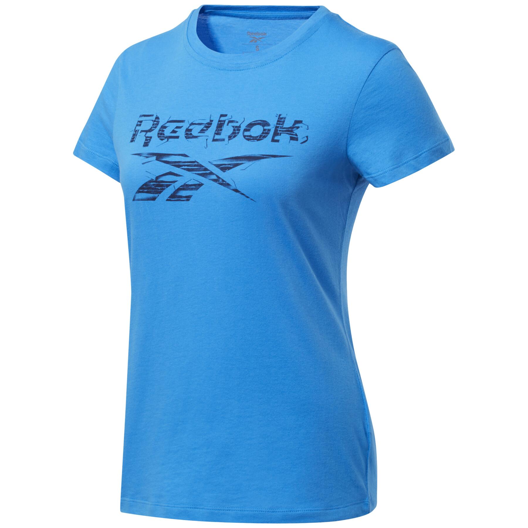 Maglietta da donna Reebok Training Essentials Stacked Logo