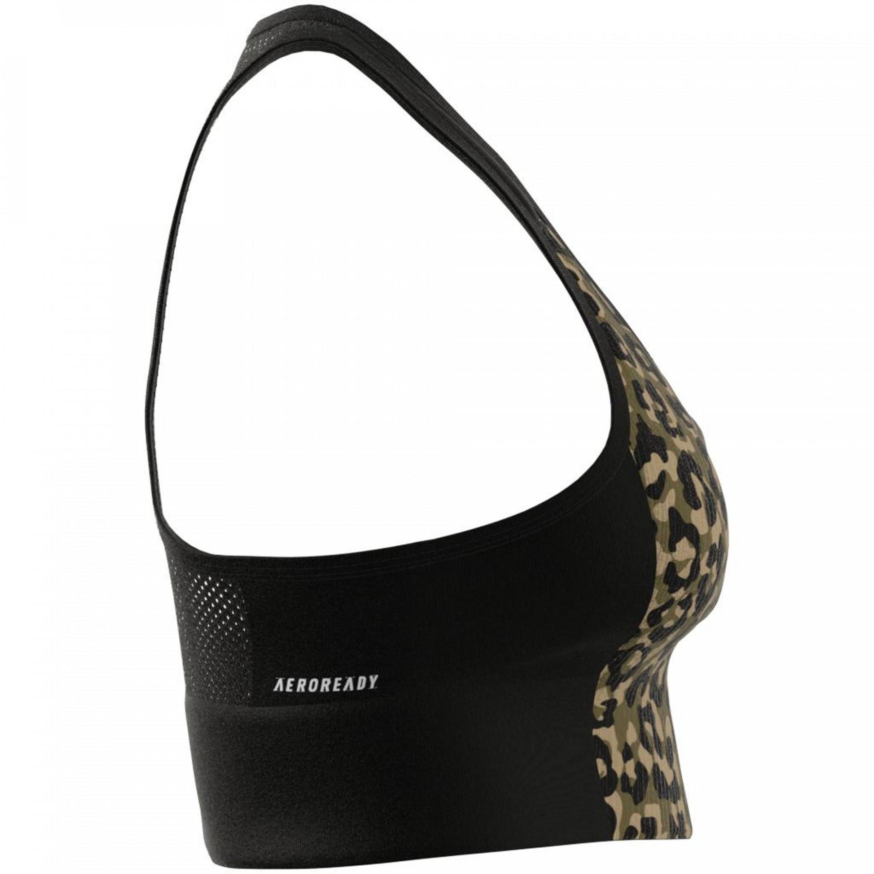 Reggiseno da donna adidas Aeroready Designed 2 Move Leopard Imprimé