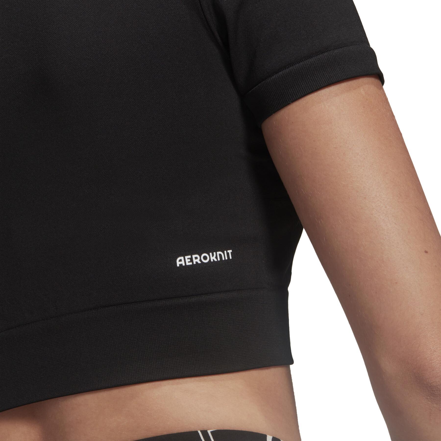Maglietta da donna adidas Aeroknit Seamless Fitted Cropped