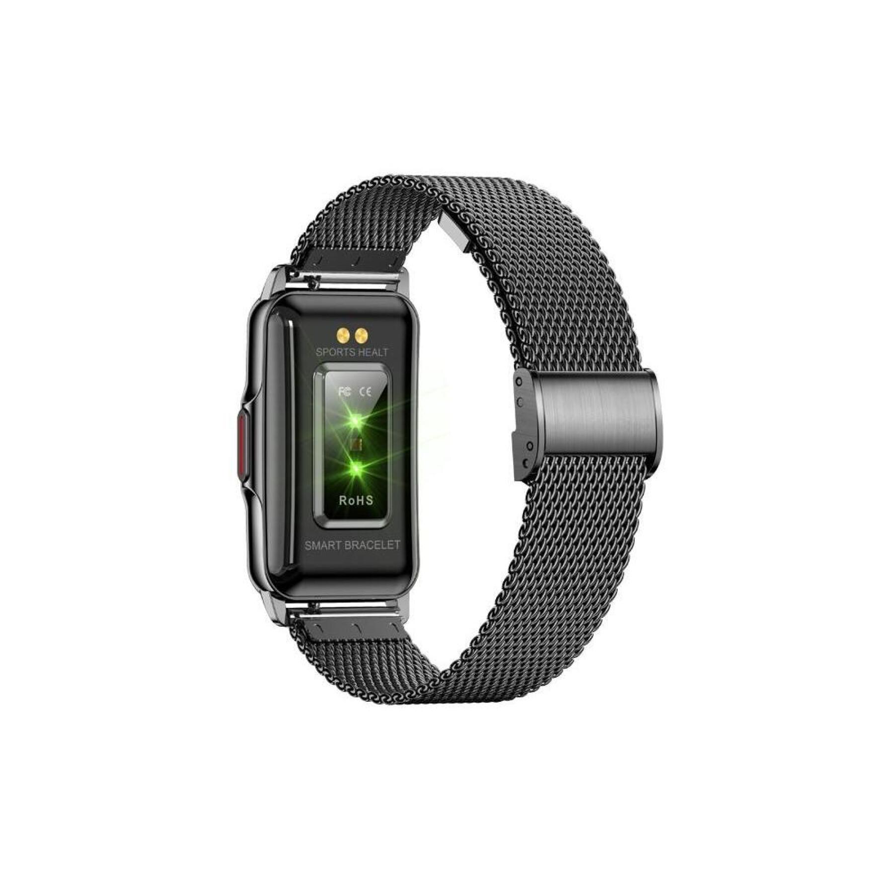 Smartwatch con cinturino in acciaio inossidabile Inkasus Edition Camelia
