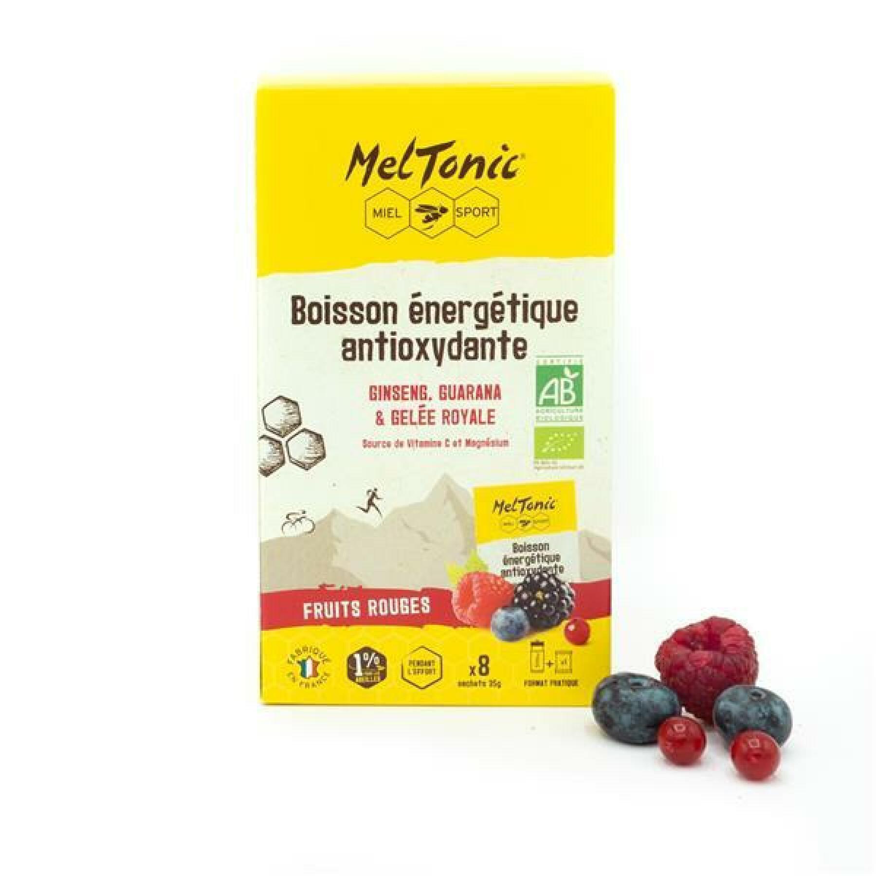 Confezione da 6 bustine di bevanda energetica antiossidante biologica ai frutti rossi Meltonic 35 g