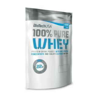 Confezione da 10 buste di proteine del siero di latte pure al 100% Biotech USA - Neutre - 1kg