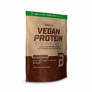 Confezione da 10 sacchetti di proteine vegane Biotech USA - Café - 500g