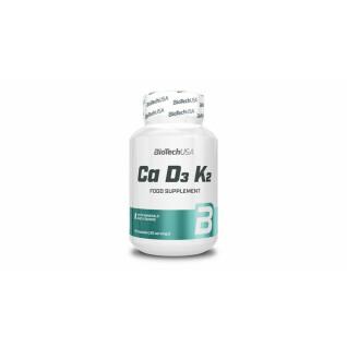 Confezione x 12 vitamina Biotech USA Ca-D3-K2 - 60 Gélul