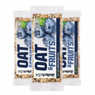 Confezione da 20 cartoni di snack a base di farina d'avena Biotech USA - Myrtille