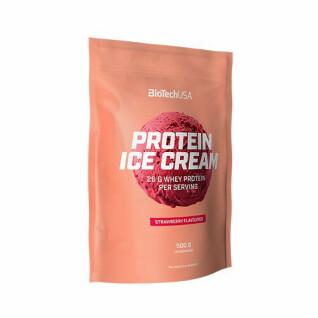 Confezione da 10 sacchetti di snackProteina ghiaccio Biotech USA - Fraise - 500g