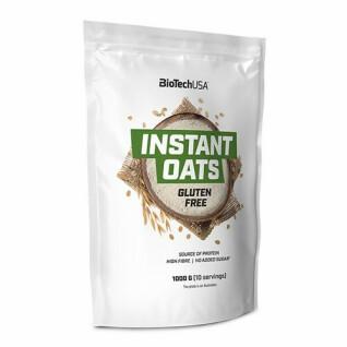 Confezione da 10 sacchetti di snack istantanei di avena senza glutine Biotech USA - Chocolate - 1kg