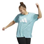 T-shirt grande taglia donna adidas 3-Stripes allenamento