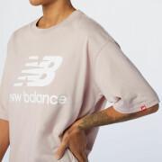 Maglietta da donna New Balance essentials stacked logo